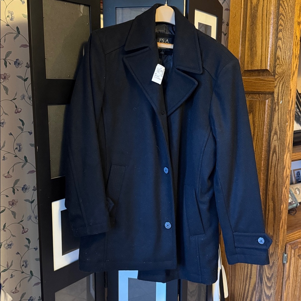 Black Men’s Peacoat
